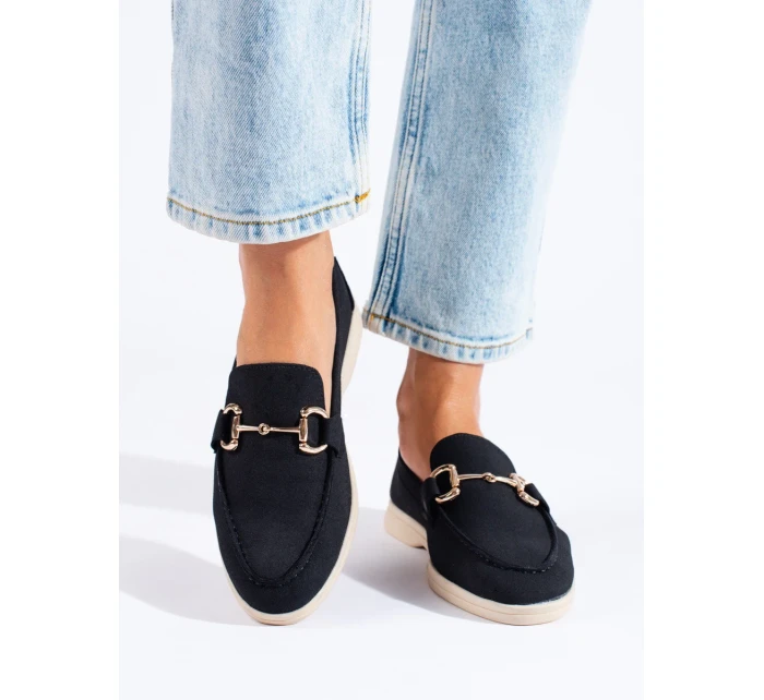 Výborné černé polobotky dámské bez podpatku Výborné černé polobotky dámské bez podpatku