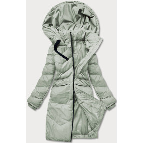 Lehká šedozelená dámská zimní bunda (5M735-156)
