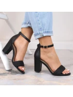 Sandały na słupku eVento W 5945 czarne