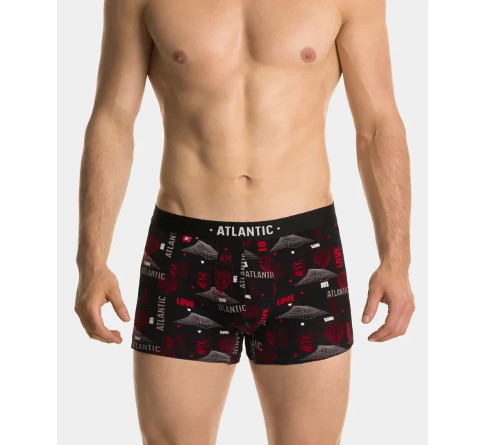 Pánské boxerky Love 2Pack + černá, červená model 20381184 - Atlantic Pánské boxerky Love 2Pack + černá, červená model 20381184 - Atlantic