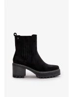 Dámské Kotníkové Boty Na Podpatku Z Eko Semiše Zateplené Černé Nevitas Dámské Kotníkové Boty Na Podpatku Z Eko Semiše Zateplené Černé Nevitas