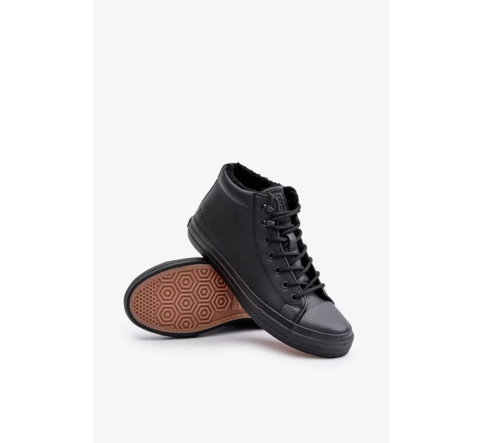 Zateplené Pánské Tenisky Z Eko Kůže Big Star Černé Zateplené Pánské Tenisky Z Eko Kůže Big Star Černé