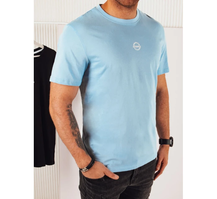 Pánské modré tričko s potiskem Dstreet RX5459 Pánské modré tričko s potiskem Dstreet RX5459