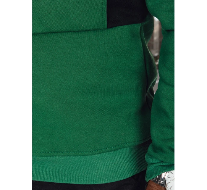 Pánská tmavě zelená mikina s kapucí FashionStreet BX5910