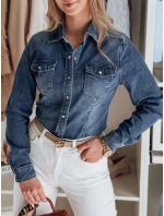 Dámská džínová košile NAPSTIPS modrá FashionStreet DY0468