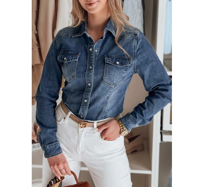 Dámská džínová košile NAPSTIPS modrá FashionStreet DY0468