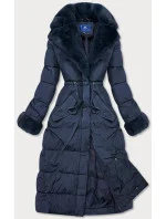 DŁUGA KURTKA ZIMOWA Z  GRANATOWA model 21243013 - Ann Gissy