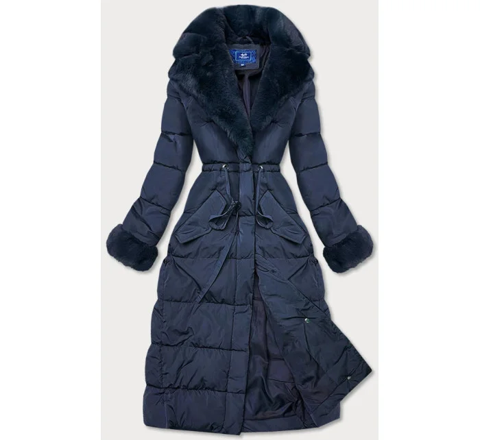 DŁUGA KURTKA ZIMOWA Z  GRANATOWA model 21243013 - Ann Gissy