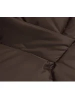 Hnědá bunda pro přechodné období s kapucí (LHD-23002)