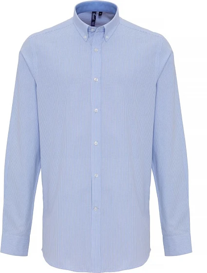 Premier PR 238 Oxford pruhovaná košile s dlouhým rukávem 39.0238 white/oxford blue Premier PR 238 Oxford pruhovaná košile s dlouhým rukávem 39.0238 white/oxford blue