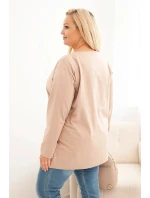 Dámská blůza Plus Size bavlněná s kulatým výstřihem fango Dámská blůza Plus Size bavlněná s kulatým výstřihem fango