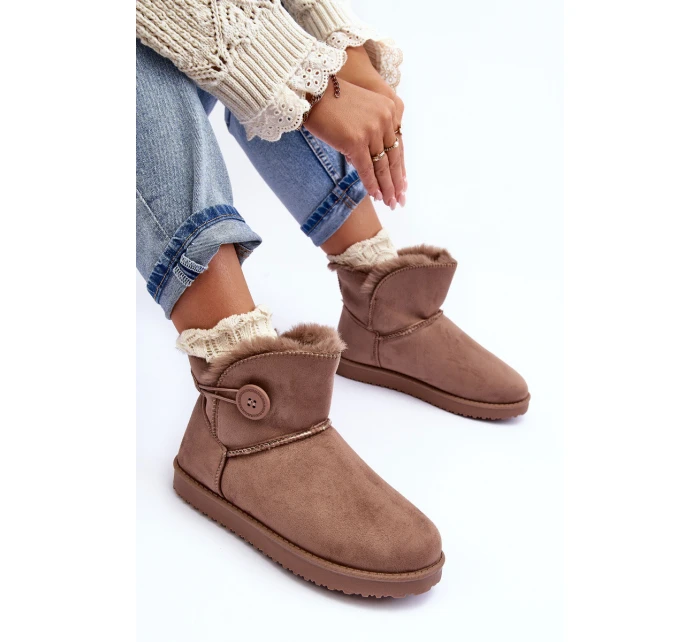 Ocieplane Dámské Sněžáky s Ozdobou Tmavě Bežové Siriol Ocieplane Dámské Sněžáky s Ozdobou Tmavě Bežové Siriol