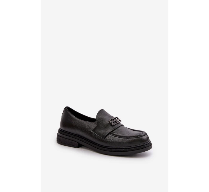 Zazoo 20102 Moderní Lakové Polobotky na Masivní Platformě Černé Zazoo 20102 Moderní Lakové Polobotky na Masivní Platformě Černé