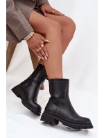 Dámské kotníkové boty na platformě a nízkém podpatku černé model 21707368 - Boto Dámské kotníkové boty na platformě a nízkém podpatku černé model 21707368 - Boto