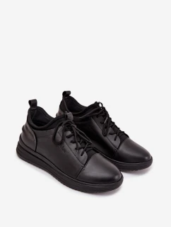 Pánské kožené polobotky Lee Cooper – černé