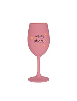 TEKUTÝ DÁREČEK - růžová sklenice na víno 350 ml TEKUTÝ DÁREČEK - růžová sklenice na víno 350 ml