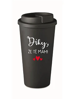ŽE TĚ černý termohrnek 475 ml model 22312142 - Giftela