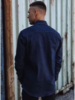 Pánská tmavě modrá džínová košile FashionStreet DX2587