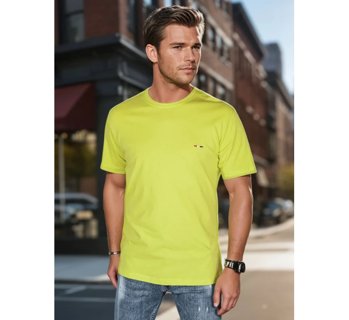 Pánské tričko s výšivkou žluté FashionStreet RX5637 Pánské tričko s výšivkou žluté FashionStreet RX5637