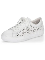 Skórzane buty W białe model 22018131 - Rieker