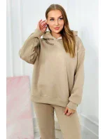 Izolovaná souprava s výšivkou Los Angeles světle béžová