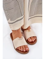 Dámské Pantofle Eko Kůže S Béžové model 21689348 - Boto Dámské Pantofle Eko Kůže S Béžové model 21689348 - Boto