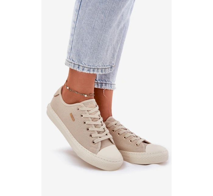 Dámské Textilní Tenisky Big Star RR274767 Béžové Dámské Textilní Tenisky Big Star RR274767 Béžové