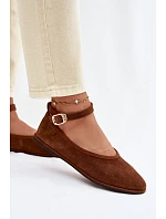 Baleríny z přírodního semiše Big Star TT274211 Camel