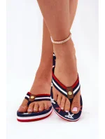 Dámské žabky na klínku Big Star – tmavě modré Dámské žabky na klínku Big Star – tmavě modré