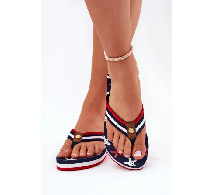 Dámské žabky na klínku Big Star – tmavě modré Dámské žabky na klínku Big Star – tmavě modré