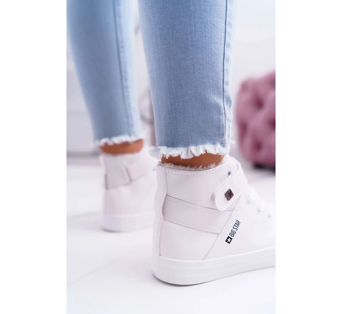 Dámské zateplené tenisky Big Star – bílé Dámské zateplené tenisky Big Star – bílé