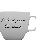 Personalizovaný MEGA XXL keramický hrnek 1 000 ml - budoucí paní