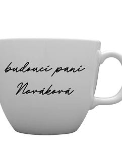 Personalizovaný MEGA XXL keramický hrnek 1 000 ml - budoucí paní