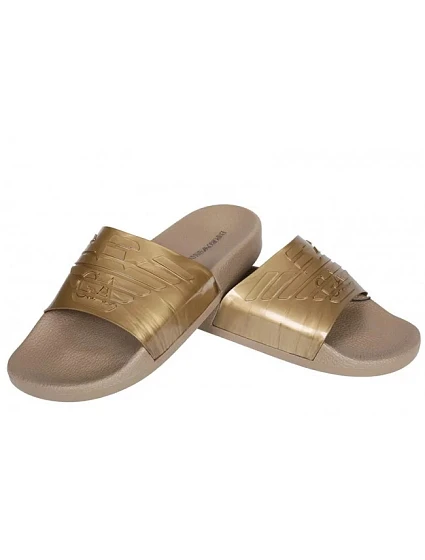 Pantofle model 7456203 zlatá - Emporio Armani Pantofle model 7456203 zlatá - Emporio Armani