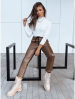 Dámské voskované kalhoty tmavě hnědé Dstreet model 21971557 - FashionStreet