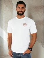 Pánské bílé tričko s potiskem FashionStreet RX5415