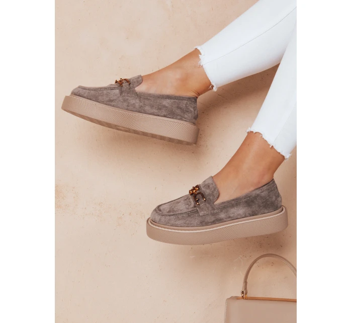 Dámské mokasíny na platformě LOFELIS šedé FashionStreet ZY0689