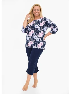 model 21236392 Anabel 3/4 3XL5XL dámské pyžamo - Cornette