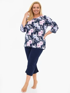 model 21236392 Anabel 3/4 3XL5XL dámské pyžamo - Cornette