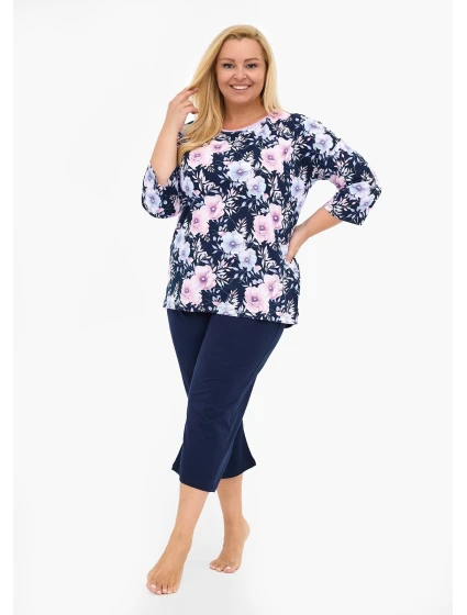 model 21236392 Anabel 3/4 3XL5XL dámské pyžamo - Cornette