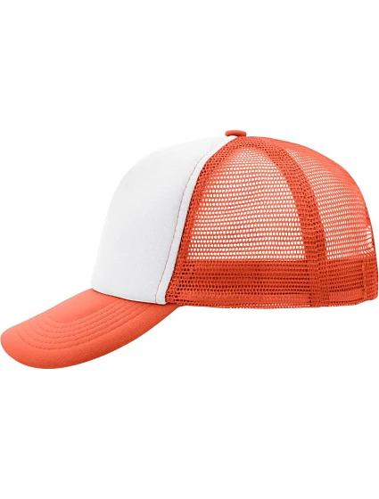 Daiber MB 70 5 panelová polyesterová síťovaná kšiltovka 03.0070 white/neon orange