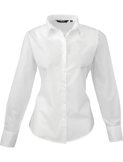 Premier PR 300 Popelínová halenka s dlouhým rukávem 39.0300 white