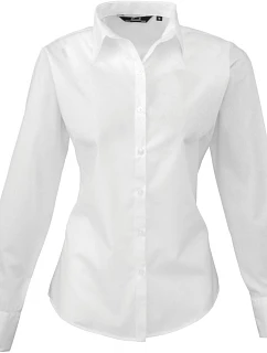 PR 300 Popelínová halenka s dlouhým rukávem model 22479954 white - Premier