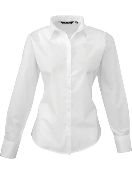 Premier PR 300 Popelínová halenka s dlouhým rukávem 39.0300 white Premier PR 300 Popelínová halenka s dlouhým rukávem 39.0300 white