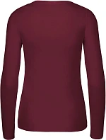 O Dámské tričko s dlouhým rukávem bordeaux model 22505860 - Neutral O Dámské tričko s dlouhým rukávem bordeaux model 22505860 - Neutral