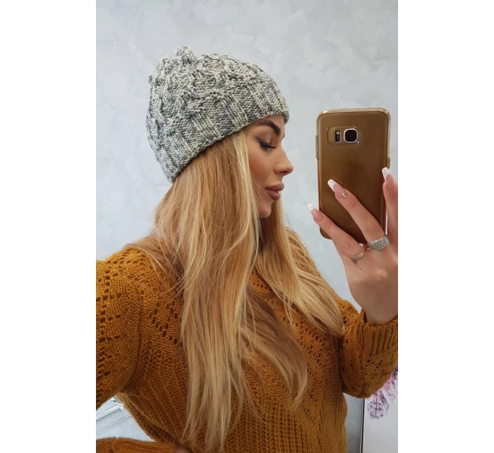 Dámská čepice Eliza K205 grey+violet Dámská čepice Eliza K205 grey+violet