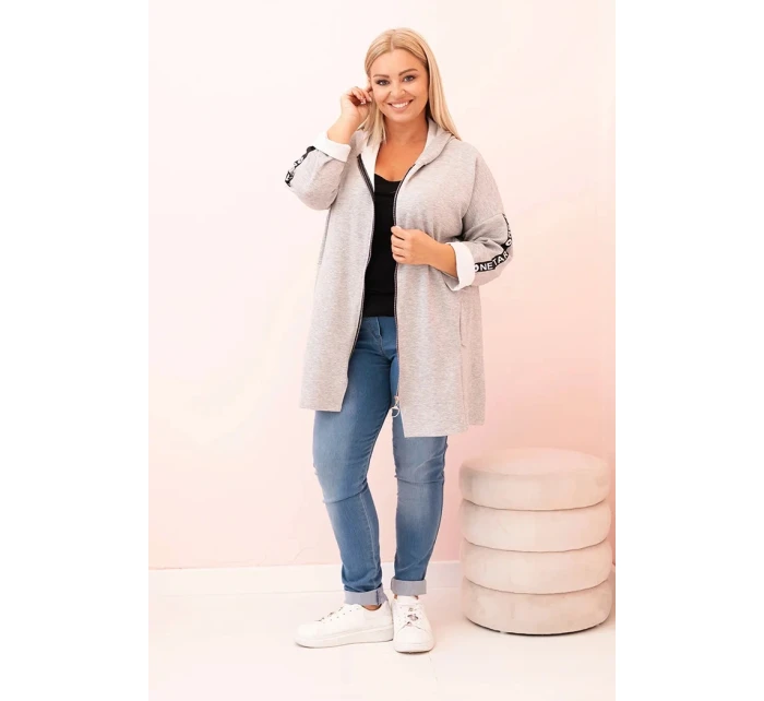 Dámská mikina s ozdobnými rukávy černá masełkowa