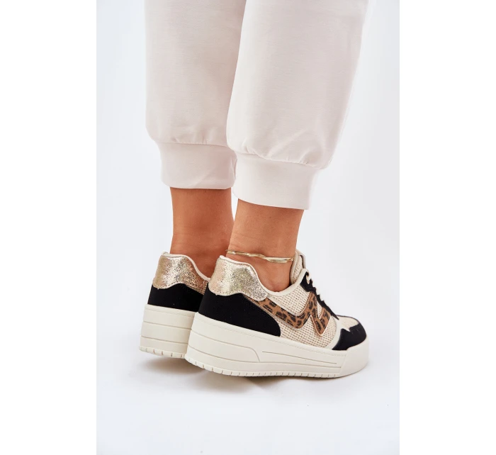 Dámské Sportovní Boty Na Platformě Leopardí Černé model 21688956 - Boto Dámské Sportovní Boty Na Platformě Leopardí Černé model 21688956 - Boto