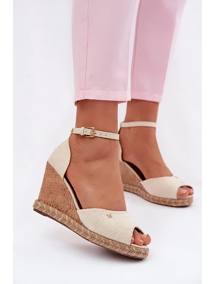 Dámské sandály na platformě s pleteným Wrangler 20261086.06V světle béžové