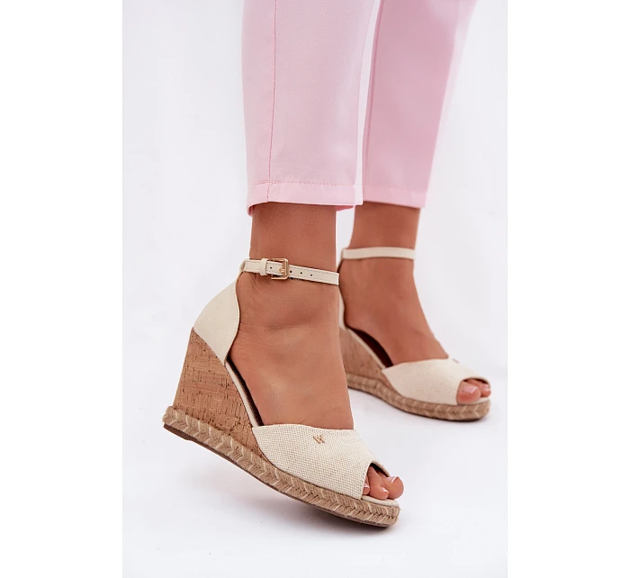 Dámské sandály na platformě s pleteným Wrangler 20261086.06V světle béžové